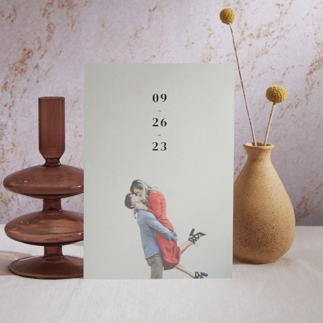 Minimal Digits Wedding Save the Date  (Creator Uploaded)