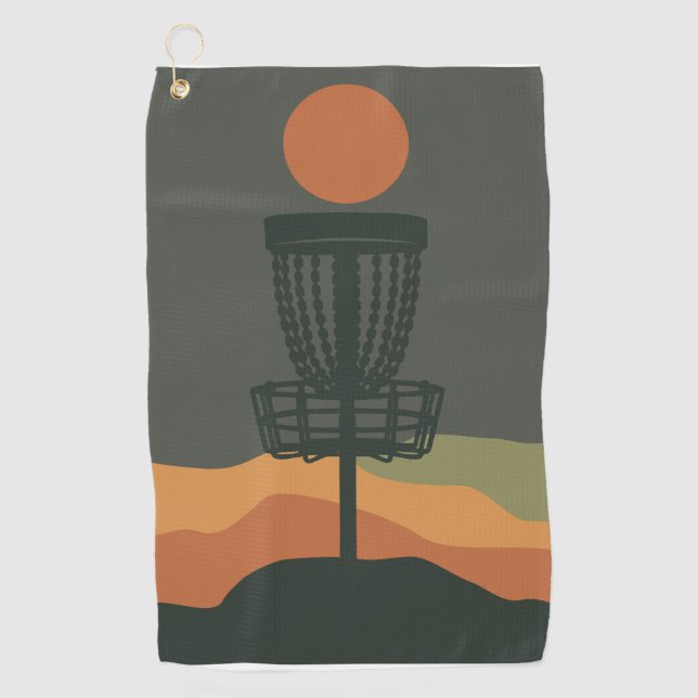 Minimal Disc Golf Basket Disc Towel (Front)