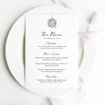 Minimal Disco Ball | Black and White Wedding Menu<br><div class="desc">These elegant black and white wedding or rehearsal dinner menu cards feature a modern and minimalist style,  with handwritten script and classic text. A retro hand-drawn disco ball is featured in a trendy and whimsical illustration.</div>