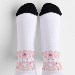 Minimal DOG MOM Monogram Socks