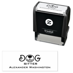 Minimal Dog Sitter Walker Business  Self-inking Stamp