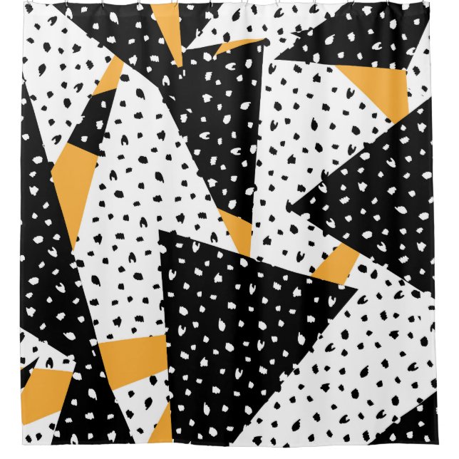 Minimal Dots Patchwork: Black White Yellow (Front)