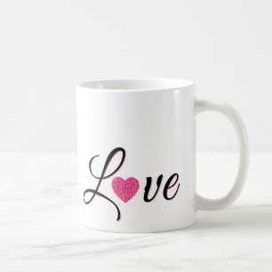 Minimal Dotted Heart Design Coffee Mug