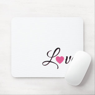 Minimal Dotted Heart Design Mouse Pad