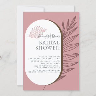 Minimal Dusty Script Bridal Shower Invitation