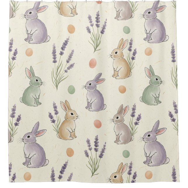Minimal Easter Bunny Pastel Spring Pattern (1) (Front)