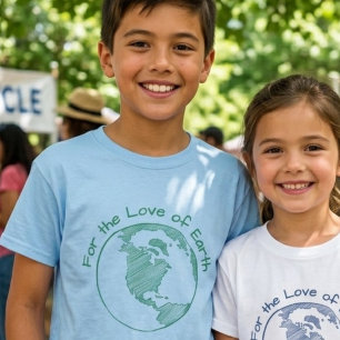 Minimal Eco For the Love of Earth Kids Gift T-Shirt