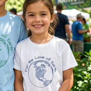 Minimal Eco For the Love of Earth Kids Gift T-Shirt
