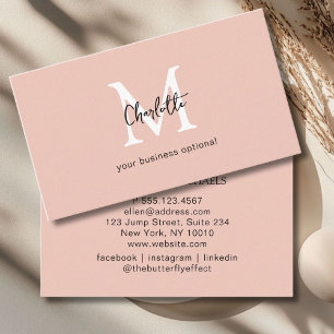 Minimal, Écriture manuscrite, Carte de visite brun