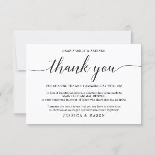 Minimal Elegance In Lieu of Favours Place Card