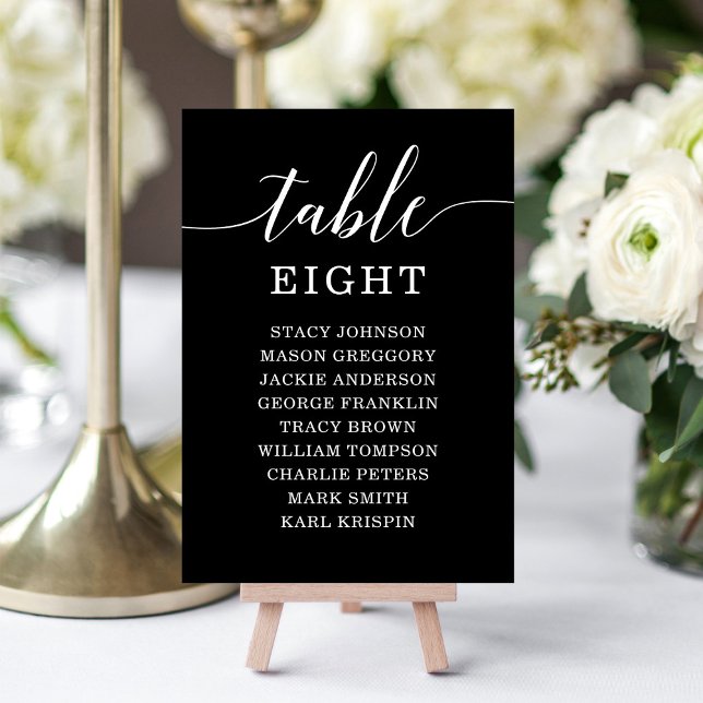 Minimal Elegance Table Numbers Seating Chart (Creator Uploaded)