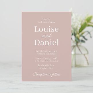 Minimal, Elegant and Simple Personalized Wedding Invitation