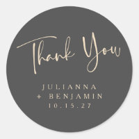 Minimal Elegant Black Script Wedding Personalized