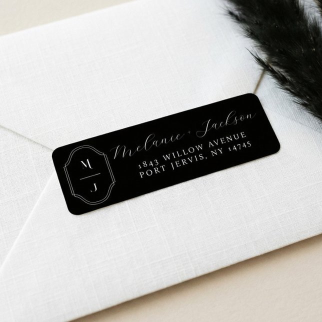 Minimal & Elegant Black & White Monogram Wedding (Minimal & Elegant )