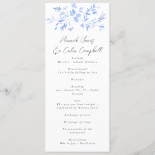 Minimal Elegant Blue Painted Porcelain Program