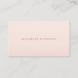 Minimal Elegant Blush Pink Gradient Professional Business Card