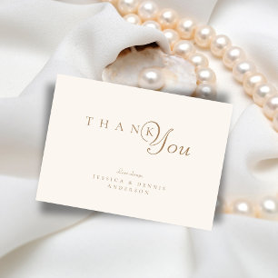 Minimal Elegant Boho Typography Script Wedding Thank You Card