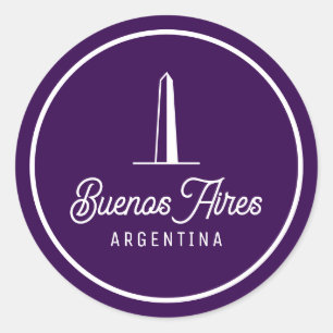 Minimal, Elegant Buenos Aires, Argentina Sticker