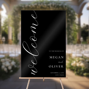 Minimal Elegant Calligraphy Script Wedding Welcome Acrylic Sign
