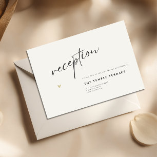 Minimal Elegant Calligraphy Typo Wedding Enclosure Card