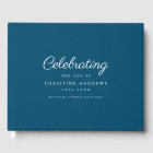 Minimal & elegant "Celebration of life" Blue