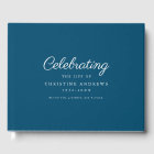 Minimal & elegant "Celebration of life" Blue