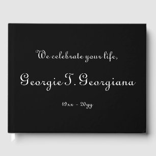 Minimal, Elegant Condolences Guestbook