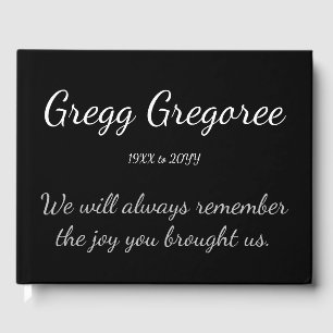 Minimal, Elegant Condolences Guestbook