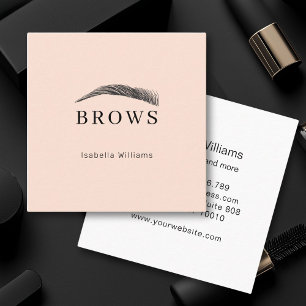 Minimal elegant eyebrow Business card