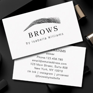 Minimal Elegant Eyebrow Salon Business Card