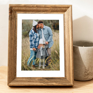 Minimal Elegant Family Script Overlay Custom Photo Foil Prints