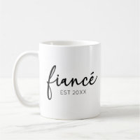 Minimal Elegant Fiance Custom Year Minimalist
