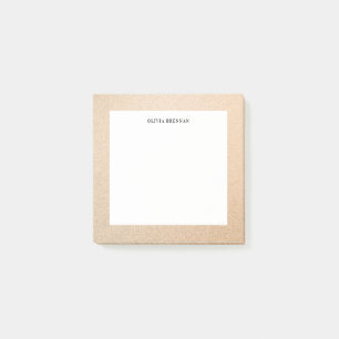 Minimal Elegant Golden Refined Border Design Post-it Notes