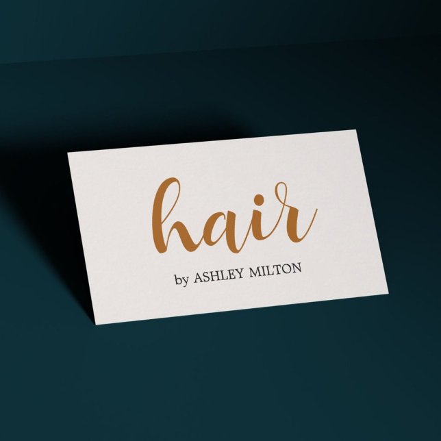 Minimal Elegant Light Pastel Hairstylist Salon Business Card (Creator Uploaded)