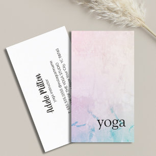 Minimal Elegant Light Pastel Yoga Instructor Business Card