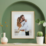 Minimal Elegant Love Script Overlay Wedding Photo<br><div class="desc">The couple's full photo layout with elegant love script overly in gold foil overlay. This elegant couple's photo keepsake gold print features a simple minimal large single photo layout to display your own special photo. "Love" is displayed over the photo in gold script typography displaying over the photo in real...</div>