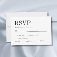 Minimal Elegant Meal Choice White Wedding
