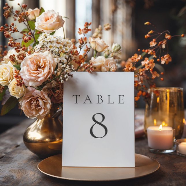 Minimal Elegant Modern Table Number (Creator Uploaded)