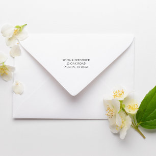 Minimal Elegant Modern Wedding Return Address Self-inking Stamp