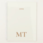 Minimal Elegant Monogram Planner<br><div class="desc">Minimal Elegant Monogram Planner. Personalize with year and monogram intials.</div>