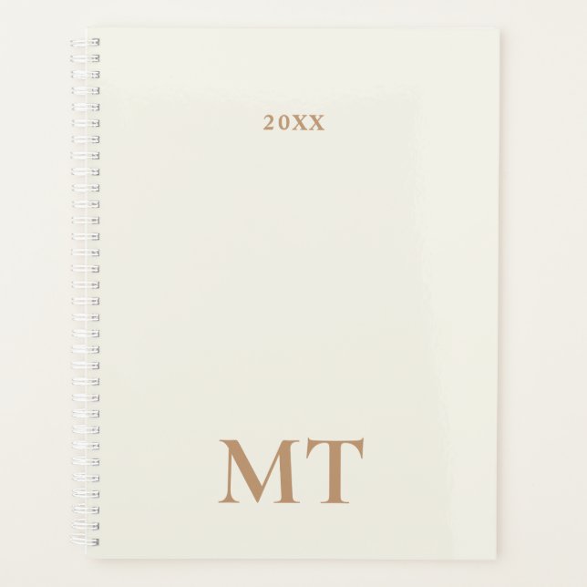 Minimal Elegant Monogram Planner (Front)