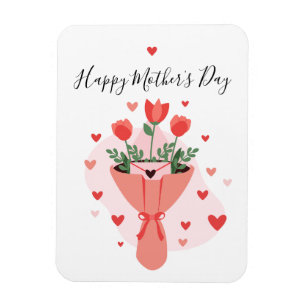 Minimal Elegant Mother's Day Card Magnet