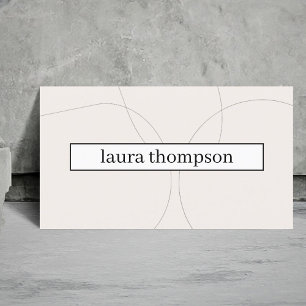Minimal Elegant Natural Lines Consultant Business Card