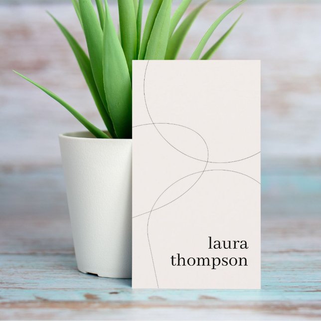 Minimal Elegant Natural Lines Consultant Business Card (Creator Uploaded)