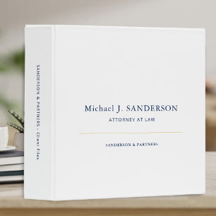 Minimal elegant professional attorney office binder