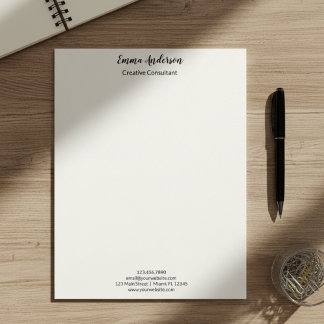 Minimal Elegant Professional  Letterhead