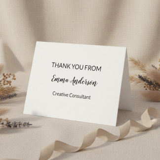Minimal Elegant Professional  Thank You Card