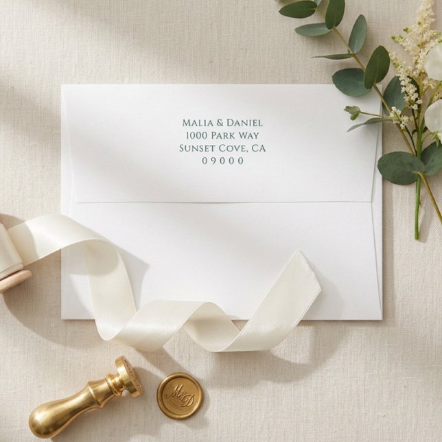 Minimal Elegant Return Address A7 Wedding Envelope (Creator Uploaded)