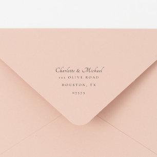 Minimal Elegant Script Modern Return Address Self-inking Stamp