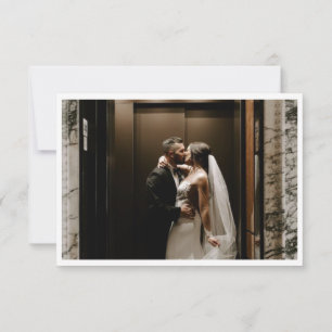 Minimal Elegant Script Photo Thank You Card